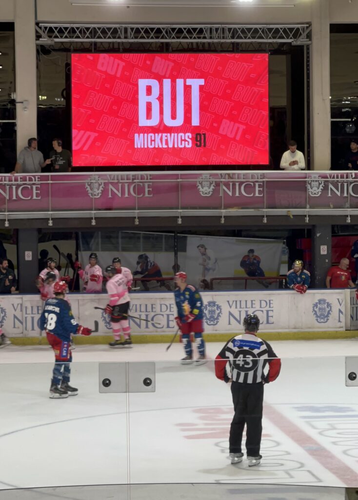 Equipes Nice et Grenoble lors d'un match de Hockey