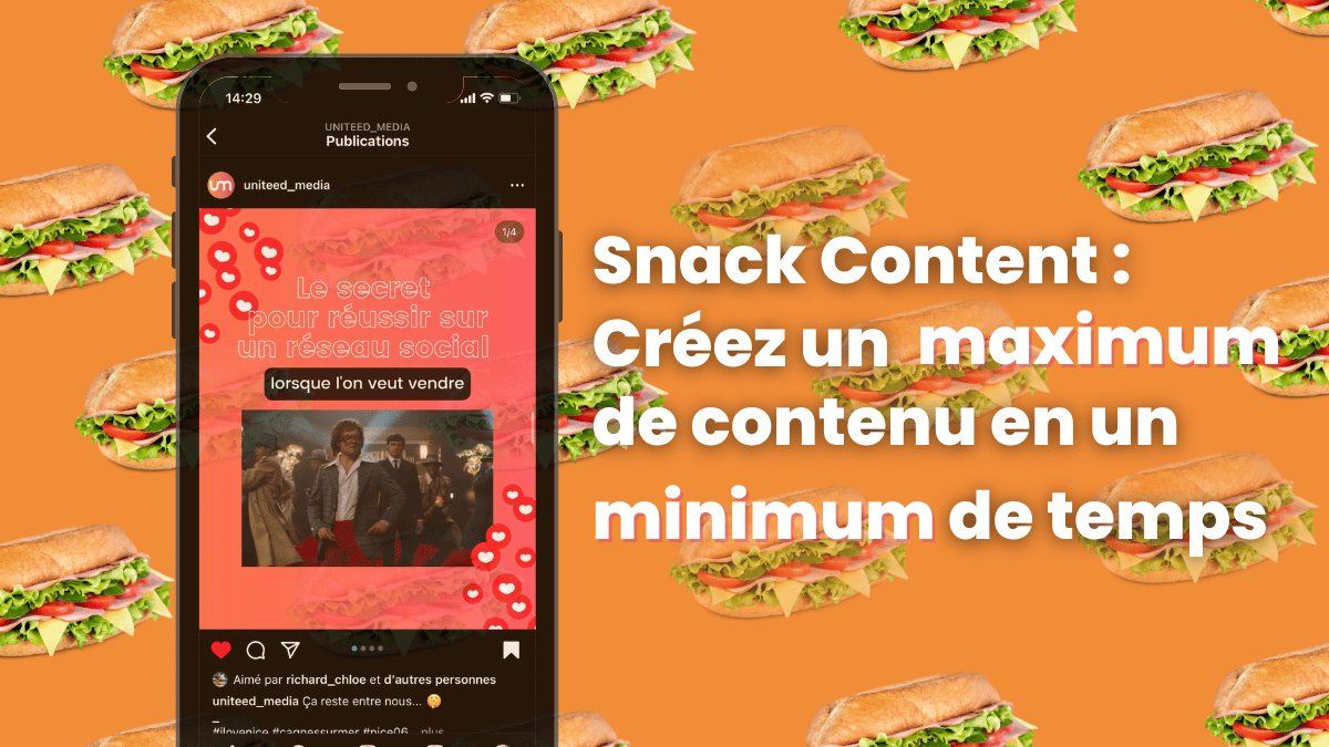 Snack Content avec la stratégie de contenu par Uniteed Media